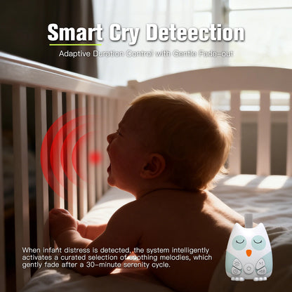 Hibou Dodo™ – Veilleuse & Machine à Bruit Blanc Intelligente pour Bébé