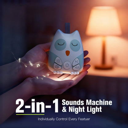 Hibou Dodo™ – Veilleuse & Machine à Bruit Blanc Intelligente pour Bébé